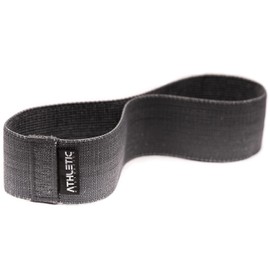 ATHLETIC AESTHETICS Premium Fabric Fitness Bands [Textile Fitness Band (Grey) Single & as a Set + Bag and Video Course] Mini Band Fitness Band Training Band - Sports Bands Resistance Bands for Booty