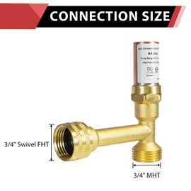 (Pack of 2) EFIELD MH-Y-240 Tee Copper Water Hammer Arrestors, 3/4 Inch Swivel FHT x 3/4 Inch MHT