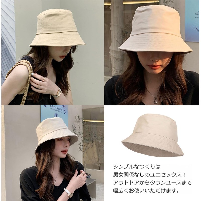 SLOW & MELLOW Bucket Hat, Unisex, Simple, Korean Style, Solid,