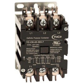 Yuco YC-CN-42-303-7 3P 30A DP Definite Purpose Contactor 277V Coil fits Siemens Furnas 42BF35AL