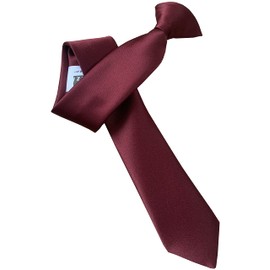 Clip Kravatte Fine Italian Satin - Red - burgundy