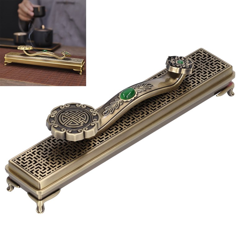 Metal Incense Holder Ruyi Antique Incense Stick Burner for Home