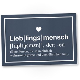 DankeDir! Lieblingsmensch Definition - Schild Türschild Süße Geschenkidee Geburtstagsgeschenk beste Freundin Kleines persönliches Geschenk Lieblingsmenschen Deko - Wanddeko