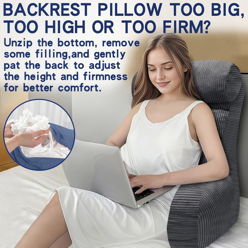 Back Pillow for Bed Sitting Up, Reading Pillow, Extra Large