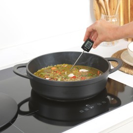 Salter Instant Read Thermometer – Digital Food Thermometer Probe With Cover, Accurate Instant Read, Stainless Steel, Measure In Celsius & Fahrenheit, Perfect for BBQ, Roasts, Air frying, SA00635CFEU12