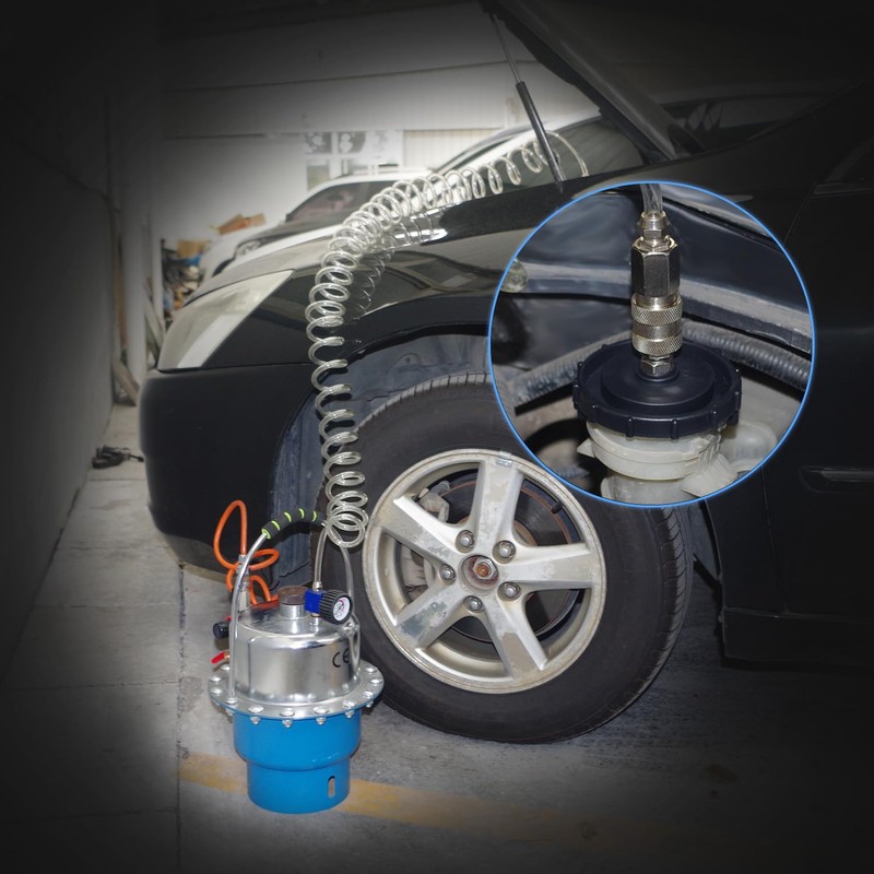 JIFETOR 5L Pneumatic Brake Pressure Bleeder Kit, Air Power Pressurized