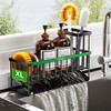 Cisily Extra Large Kitchen Sink Caddy Organzier with High Brush