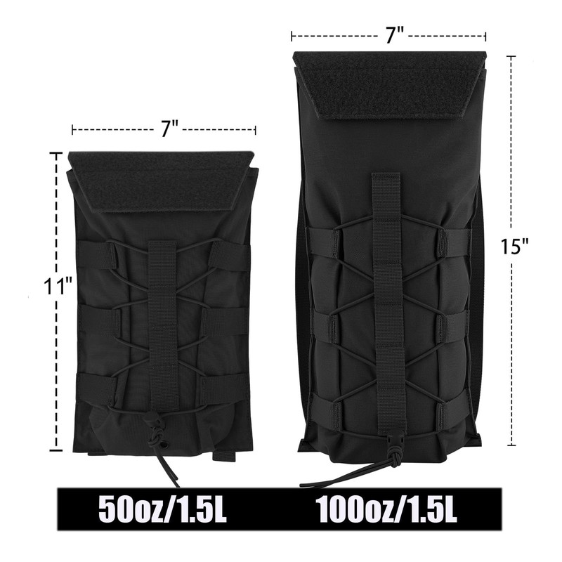 PETAC GEAR 3L Tactical Hydration Pack, Molle Carrier Pouch for