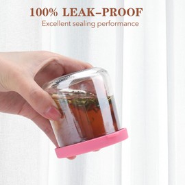 oui yogurt jar lids - 12 pack Silicone oui lids for 5 oz Oui Yogurt Glass Jars,with Oui Yogurt Bottle Label, Leakproof and Food Preservation(Excluding jar)