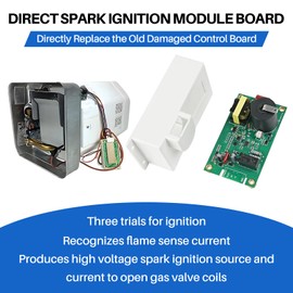 520814 RV Water Heater Ignition Control Module Board Replacement for Suburban RV Water Heater SW Series SW4D SW6D SW10D SW12D SW16D Water Heaters, 12 VDC, with Lid, Replace 520871