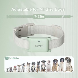 PATPET Dog Training Collar - IPX7 Waterproof Shock Collar for 5-100lbs Small Medium Large Dogs Cats Rechargeable Training Collar with 3 Safe Modes