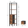 YATINEY Corner Shelf Stand, 5-Tier Corner Bookshelf with 3 Drawers,