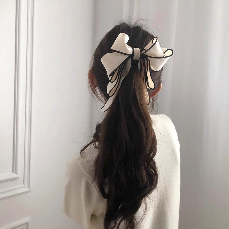 EZ PEACH Ribbon, Banana Clip, Large, Simple, Hair Accessory, Hair