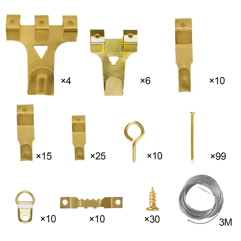 Picture Hangers Kit, 220 Pcs Wall Picture Hanging Kit,Picture Metal