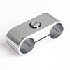 BQLZR 2x Double Hole Tube Clamp Pipe Round Tube Two-way