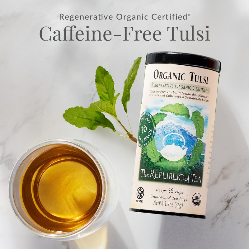 The Republic of Tea – Organic Tulsi, 36 Caffeine-Free Herbal