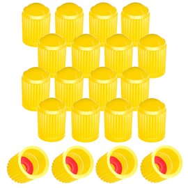 cyclingcolors 20 x Valve Caps Valve Cover Car Motorcycle Bicycle Valve Cover Wheel Valve Caps Tyre Valve Caps Car Valve Caps Plastic Yellow