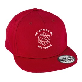 Hippowarehouse They See Me Rolling They Hating Snapback hat Premium Printed 5 Panel Flat Peak Cotton OneSize Adults Classic Red