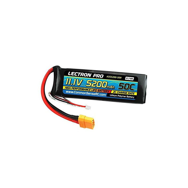 Common Sense RC 3S5200-509 Lectron Pro 11.1v 5200mah 50c LiPo
