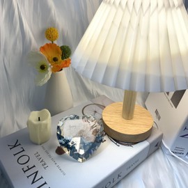 WOSHIDEFA 75th Birthday Gift for Women: Crystal Heart Keepsake Paperweight