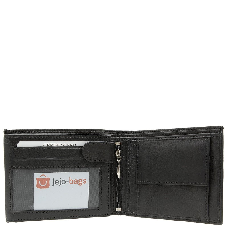 Mens Soft Genuine Leather Wallet and Credit Card Holder Black