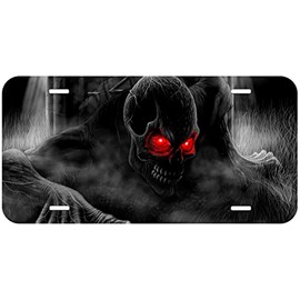 Red Eye Demon Novelty Car Auto License Plate