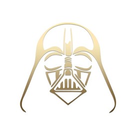 Darth Face Vader Decal Star Decal Vinyl Sticker Auto Car Truck Wall Laptop | Gold | 5.5" x 5"