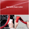 Nappa Leather Car Steering Wheel Cover for Men Women, Ultra-Thin