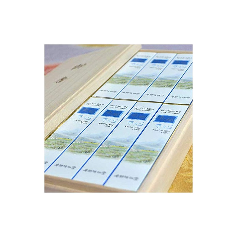Okuno Seimeido Incense Village Kirara, 8 Boxes, Paulownia Box, Lavender