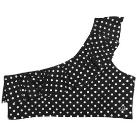 SwimZip Parte Superior de Bikini con un Hombro para Mujer UPF 50+ (Varios Colores), Negro, XL