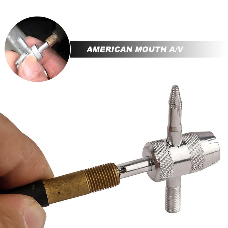 BWBWND 4-Way Valve Core Removal Tool, 4-in-1 Valve Core Tools
