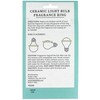 Ceramic Lightbulb Fragrance Ring and Dropper, 4 x 1/2 Inches