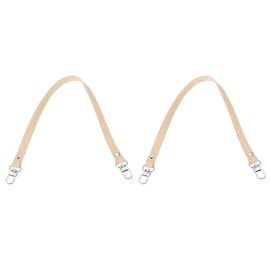 PATIKIL Leather Purse Handle Strap, 2 Pcs 26 Inch Leather Purse Strap Replacement DIY Women Clutch Bag Handbag Top Handle Strap Repair Accessories, Light Yellow