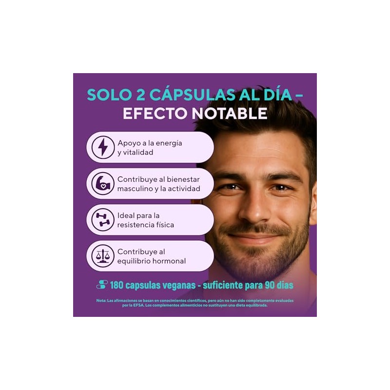 Testo Suplemento Hombre Ácido Aspártico Fenogreco Arginina Zinc Vegano Gluten