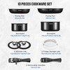BEZIA Induction Cookware with Healthy Ceramic Coating, Nonstick Pots and