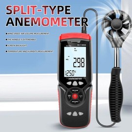 디지털 풍속계 휴대용 풍향 및 측정기 온도 습도 1603A Digital Anemometer Portable Wind Direction and Meter Temperature Humidity 1603A