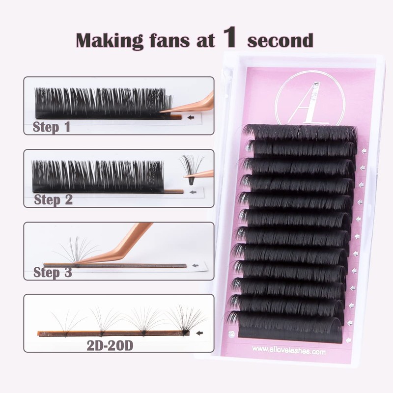 ALLOVE Eyelash Extension 0.05 mm DD Curl 15 mm Super