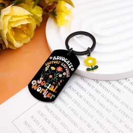UIWIHHP Social Worker Gifts Social Worker Keychain Thank You Appreciation Gifts for Women Men Unique Graduation Birthday Christmas Gift for Social Workers White Elephant Gift for Coworkers