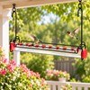 Hummingbird Feeder for Outdoors, 18-Inch Hanging Nectar Feeder with Multiple