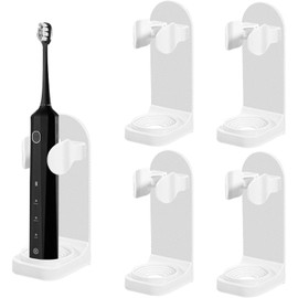 JIAQCN Organizador De Cepillos De Dientes, 4 Piezas Porta Cepillos De Pared, Diseño Moderno para Baño,Materiales de Alta Calidad Que no Son fáciles de dañar, Fácil De Limpiar, Medidas 10 * 4.5 Cm