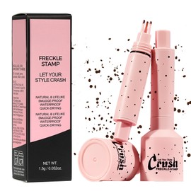 Faux Freckle Stamp, Natural-Looking Fake Freckles Pen Marker, 5-Point Freckle Foundation Sitck, Waterproof Longlasting Quick Dry, Create a Sunkissed Makeup (Deep)