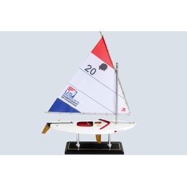 LK Wooden Sunfish Model Sailboat Decoration 16"-10