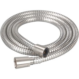 JDO 71 Inch Extra Long Brushed Nickel Shower Hose: Stainless Steel with Brass Nuts, Lightweight, Flexible Universal Replacement for Handheld Shower Head Hose