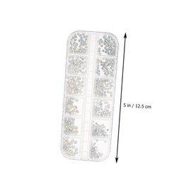 PACKOVE 1Set Compartment Rhinestone Nail Art Charms Flatback Gems for DIY Nail Decor for Home Salon Use for Nail Art Enthusiasts