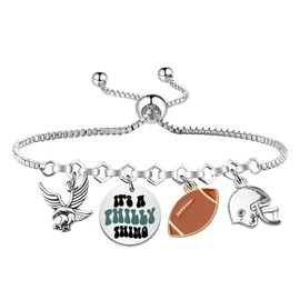 Lywjyb Birdgot Football Bracelet Sport Lover Gift American Football Player Gift Coach Merch (Phily Br)
