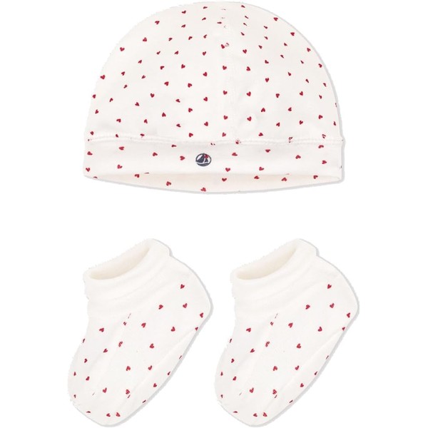 Petit Bateau Unisex Baby Hat and Slippers, Variant 1
