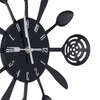 Restokki Wall Clock 14.4 Inch Kitchen Wall Clock, Black Kitchen