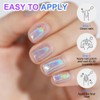 LOPHE Glitzer Nagellack, Nagellack Holographic Glitter Reflective, Schnelltrocknend Shimmer Nagellack,