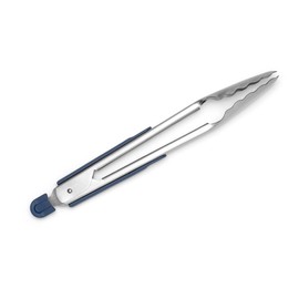 Misen Stainless Steel Kitchen Tongs - Precision Grilling Tool - Heat Resistant, Heavy Duty - Perfect for Serving and Air Frying - 12 Inch - Blue
