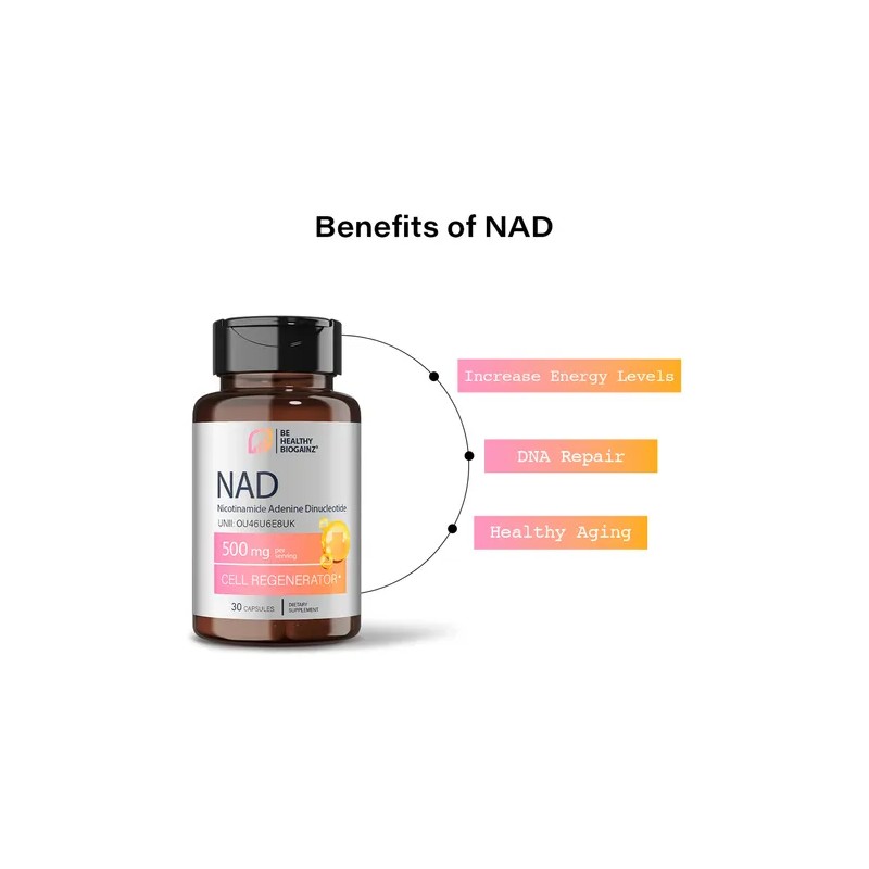 Nad Nicotinamida Adenina Antienvejecimiento Celular 500mg 30